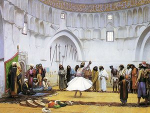 Wirujący derwisze, ok. 1895 (olej na płótnie) autorstwa Jean Leon Gerome