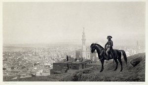 Generał Bonaparte w Kairze, ze zbioru dzieł Jean-Leon Gerome w 100 fotograwiurach, 1881 (fotograwiura) autorstwa Jean Leon after Gerome