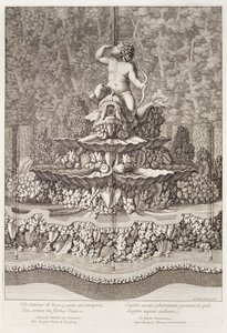 Fontanna z kupidynem autorstwa Gaspara Marcy w Wersalu, 1676 autorstwa Jean Lepautre