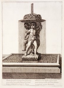 Fontanna z trzema pozłacanymi tancerzami w Wersalu, 1672 autorstwa Jean Lepautre