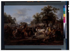 Jarmark wiejski autorstwa Jean Louis (1744-1829) De Marne