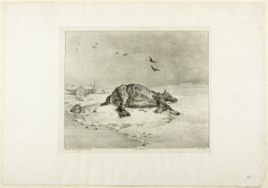 Martwy koń autorstwa Jean Louis André Théodore Géricault