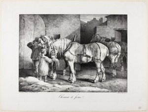 Konie hodowlane autorstwa Jean Louis André Théodore Géricault