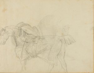Koń noszący koc autorstwa Jean Louis André Théodore Géricault