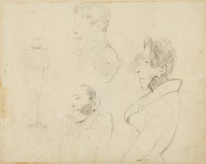 Arkusz karykatur autorstwa Jean Louis André Théodore Géricault