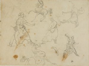 Studia nad kowalami i końmi autorstwa Jean Louis André Théodore Géricault