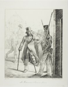 Szwajcarski wartownik w Luwrze autorstwa Jean Louis André Théodore Géricault