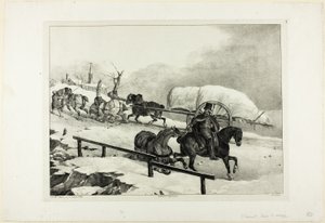 Wagon wspinający się po zboczu autorstwa Jean Louis André Théodore Géricault