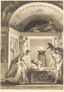 Matrona Efezu autorstwa Jean Louis Delignon and Antoine Jean Duclos after Jean Honoré Fragonard