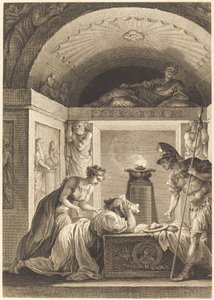 Matrona Efezu autorstwa Jean Louis Delignon and Antoine Jean Duclos after Jean Honoré Fragonard