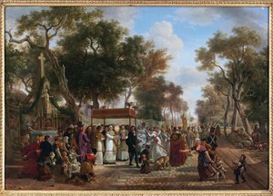 Procesja Bożego Ciała na wsi - Procesja Bożego Ciała na wsi, autorstwa Jean Louis Demarne (De Marne lub Demarnette) (ok. 1752-1829). Olej na drewnie. Rozmiar: 48x67cm. Prywatna kolekcja
