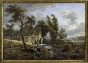 Młyn w latach 1772-1829 (olej)