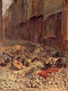 Barricada na Rue de la Mortellerie, junho de 1848 (Memória da Guerra Civil) 1849 (óleo sobre tela)polonês autorstwa Jean Louis Ernest Meissonier
