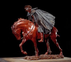 Podróżnik na wietrze powiedział także Napoleon Bonaparte (1769-1821) podczas kampanii rosyjskiej lub oficer w zamieszaniu Rzeźba w wosku, drewnie, tkaninie i skórze autorstwa Ernesta Meissoniera (1815-1891) 1878 nd. 0,48x0,6x0,4 m Paryż, Muzeum Orsay autorstwa Jean Louis Ernest Meissonier