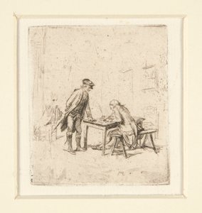 a Raport b Arlekin autorstwa Jean Louis Ernest Meissonier