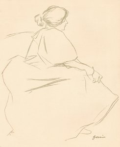 Studium kredką, c1872-1898, 1898 autorstwa Jean Louis Forain