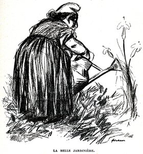 Rysunek antysemicki opublikowany przed 1900 r. w gazecie „” Psst...! „” autorstwa Jean Louis Forain