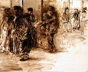 Na dworze (olej na płótnie) autorstwa Jean Louis Forain
