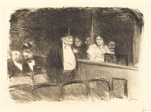 W Teatrze autorstwa Jean Louis Forain