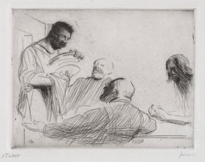 Przed obiadem w Emaus autorstwa Jean-Louis Forain