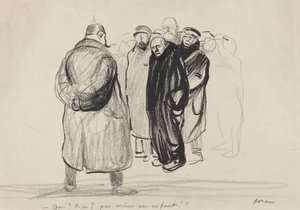 z pustymi rękami. Załoga Zeppelina, prawdopodobnie 1915. autorstwa Jean Louis Forain