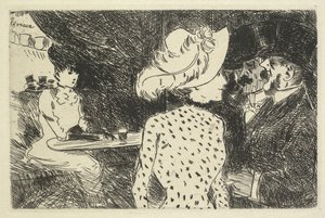 Scena opisowa w kawiarni, 1880-1886. autorstwa Jean Louis Forain