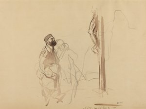 Tu skończyłem księdza, ok. godz. 19141919. autorstwa Jean Louis Forain