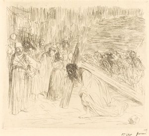 Chrystus dźwigający krzyż (piąta płyta) autorstwa Jean Louis Forain