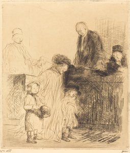 Wyjście z rozprawy (pierwsza płyta) autorstwa Jean Louis Forain