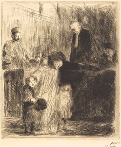 Wyjście z rozprawy (pierwsza płyta) autorstwa Jean Louis Forain