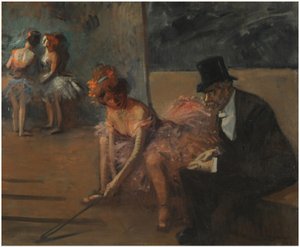 Tancerka z Admirerem za sceną autorstwa Jean Louis Forain