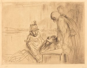 Zemdlenie na rozprawie autorstwa Jean Louis Forain