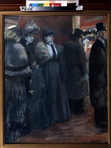 Foyer teatru. Obraz Jean-Louis Forain (Jean-Louis Forain autorstwa Jean Louis Forain