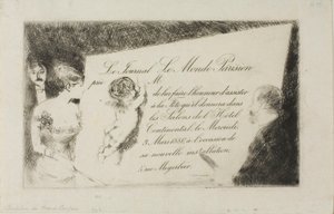 Zaproszenie od gazety "Le Monde Parisien" autorstwa Jean Louis Forain