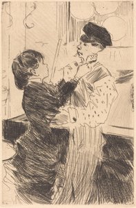 Zawiązywanie krawata autorstwa Jean Louis Forain