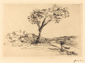 Krajobraz w okolicach Wersalu autorstwa Jean Louis Forain