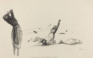 Atak na angielską twierdzę, prawdopodobnie 1917. autorstwa Jean Louis Forain