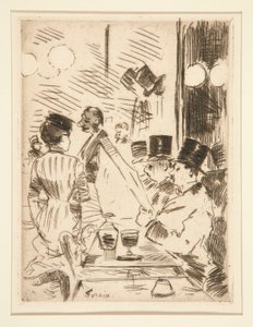 Kawiarnia nowych Aten autorstwa Jean Louis Forain