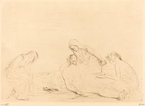 Pieta (trzeci talerz) autorstwa Jean Louis Forain