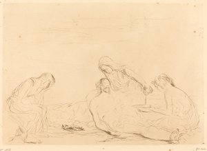 Pieta (trzeci talerz) autorstwa Jean Louis Forain
