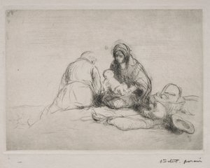 Odpocznij w locie do Egiptu autorstwa Jean Louis Forain