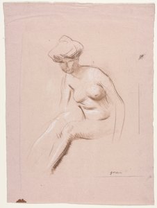 Siedząc nago autorstwa Jean Louis Forain