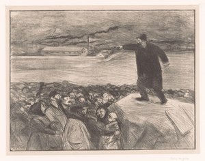 Strajk pracowników fabryki Scena de grève autorstwa Jean Louis Forain
