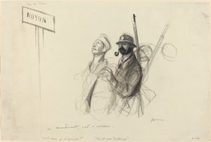 Nad Renem. - teraz to z tyłu., prawdopodobnie 1918. autorstwa Jean Louis Forain