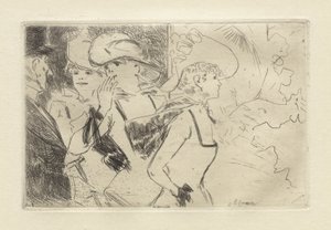 Folies-Bergère, ok. 1880-86 (akwaforta) autorstwa Jean Louis Forain
