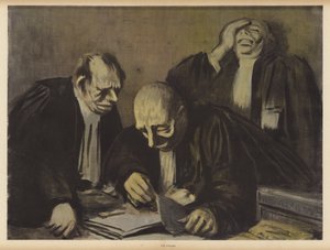 Prawnicy (kolor lito) autorstwa Jean Louis Forain