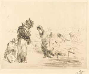 Cud przed Najświętszym Sakramentem (tablica czwarta) autorstwa Jean Louis Forain