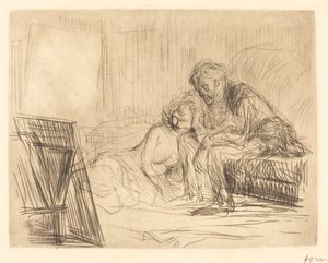 Odpoczynek modela (pierwsza płyta) autorstwa Jean Louis Forain