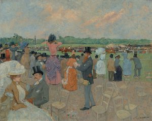 Wyścigi w Longchamp, ok. godz. 1891. autorstwa Jean Louis Forain