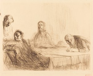 Wieczerza w Emaus (druga płyta) autorstwa Jean Louis Forain